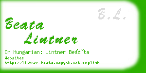 beata lintner business card